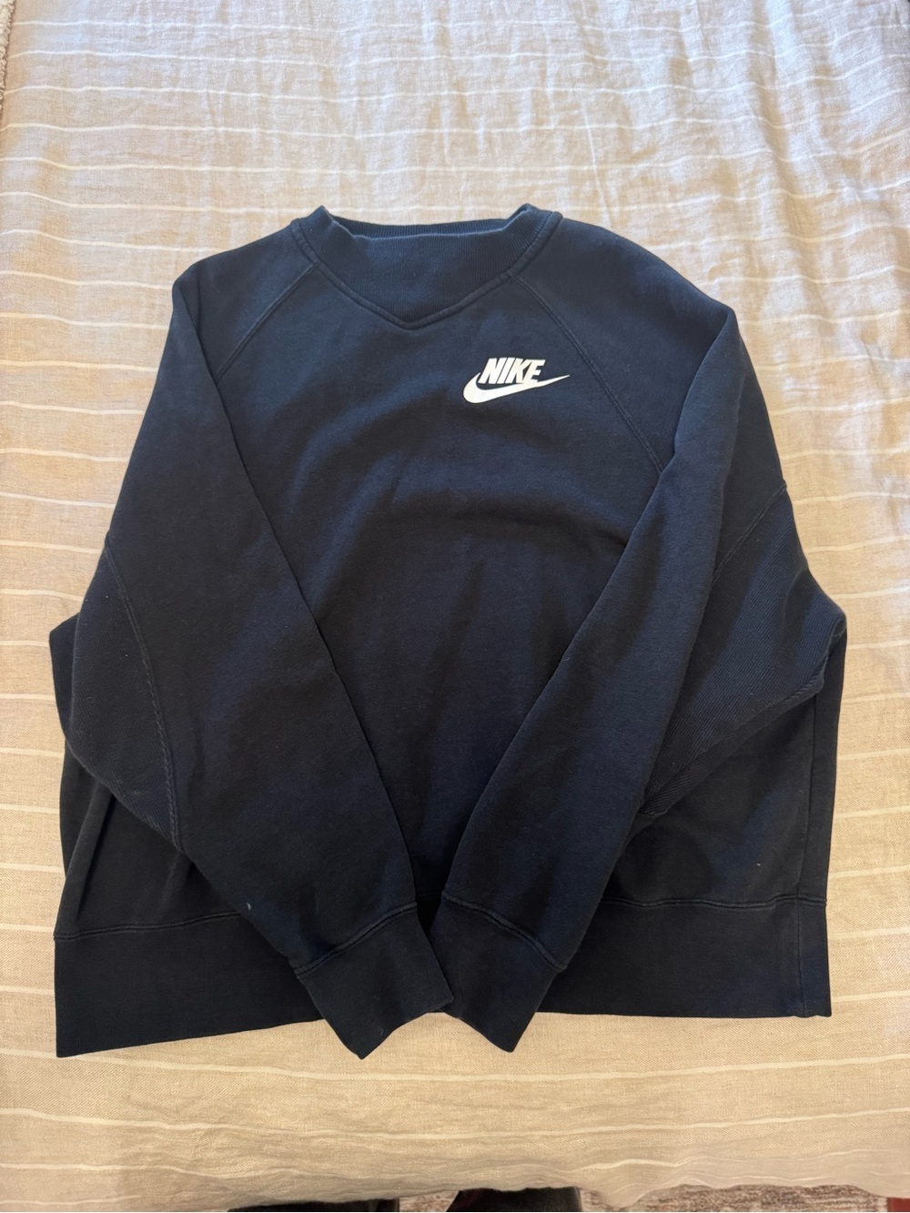 Nike Black Crewneck Sweatshirt with White Swoosh